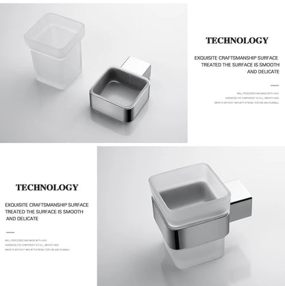 Accessoires de Salle de Bain en Acier Inoxydable - Set Étagère & Crochets