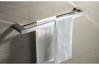 Accessoires de Salle de Bain en Acier Inoxydable - Set Étagère & Crochets