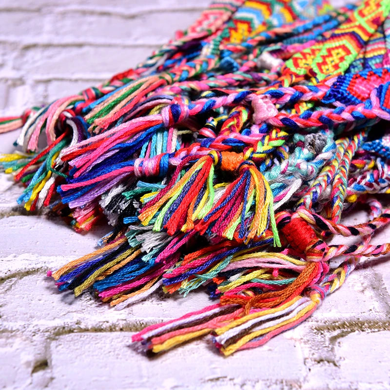 Bracelet d'amitié macramé femme - 20 pièces couleur aléatoire