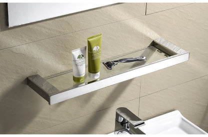 Accessoires de Salle de Bain en Acier Inoxydable - Set Étagère & Crochets