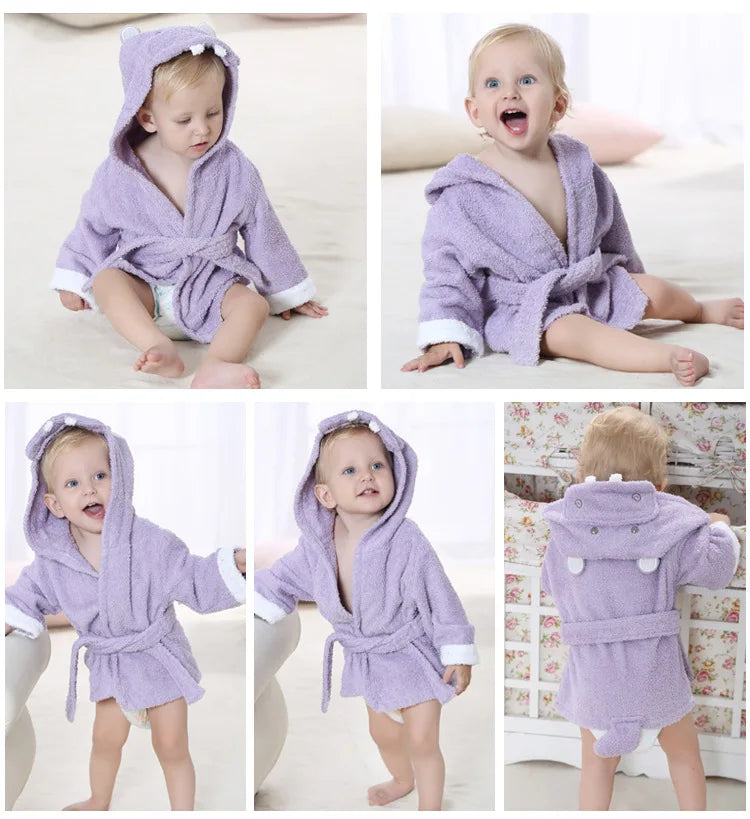 Robe de bain en coton pour bébé : peignoir doux et pyjama