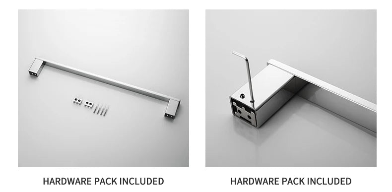 Accessoires de Salle de Bain en Acier Inoxydable - Set Étagère & Crochets