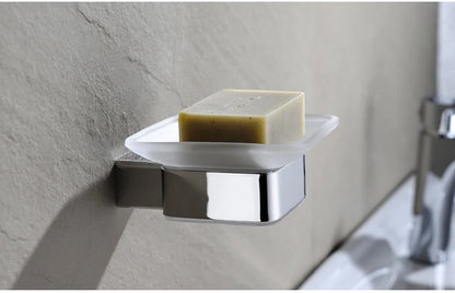 Accessoires de Salle de Bain en Acier Inoxydable - Set Étagère & Crochets