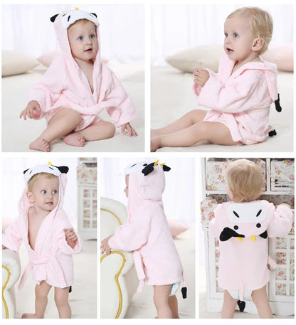 Robe de bain en coton pour bébé : peignoir doux et pyjama