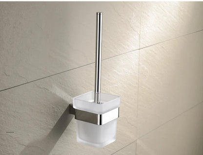 Accessoires de Salle de Bain en Acier Inoxydable - Set Étagère & Crochets