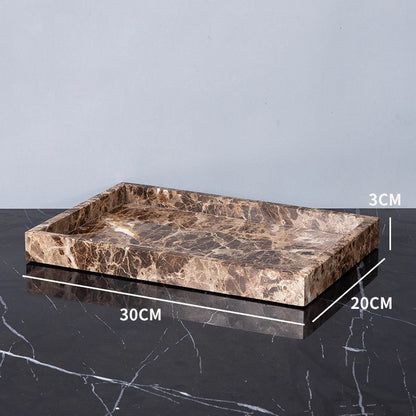 Porte-brosse à dents en marbre foncé - Luxe Regina Dish HOSet