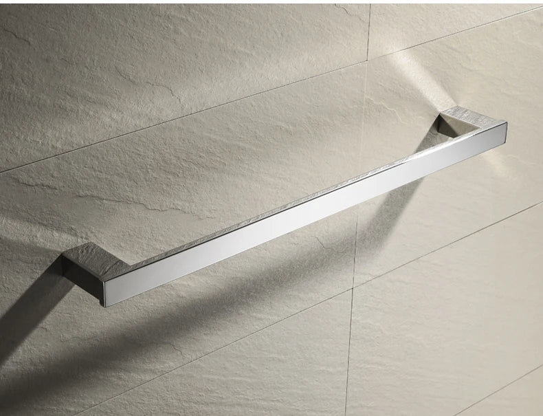 Accessoires de Salle de Bain en Acier Inoxydable - Set Étagère & Crochets