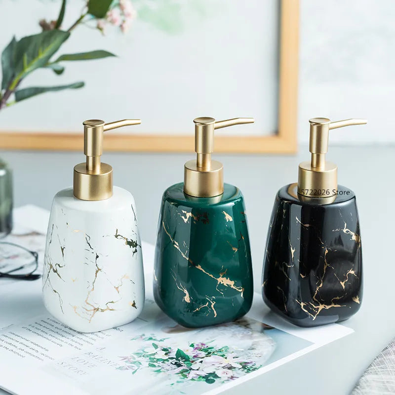 Ensemble de salle de bain en céramique marbre noir - Luxe créatif