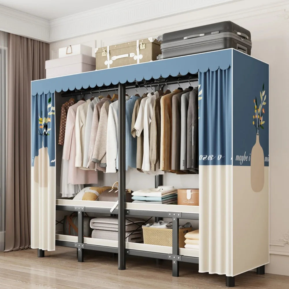 Armoire pliante en acier durable - Rangement pratique sans installation