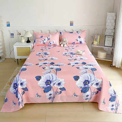 Draps de Lit Fleuri Réactifs pour Lit Double, Simple, Queen, King