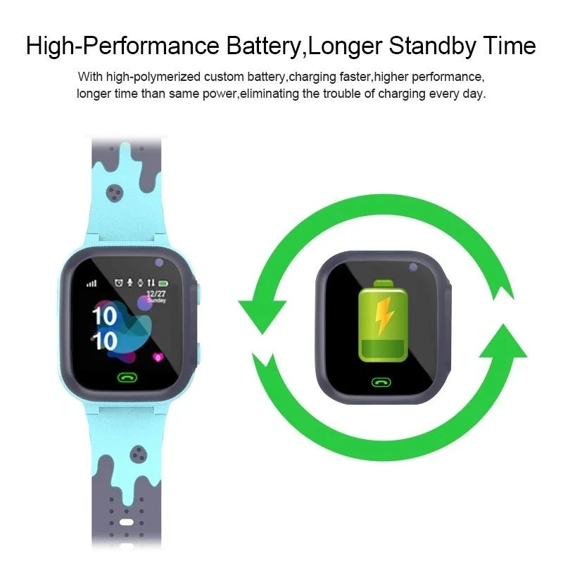 Montre intelligente GPS pour enfants - 4G, étanche, SOS, appel vidéo