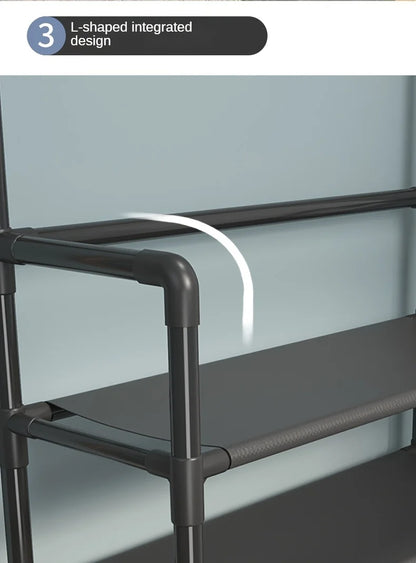 Porte-manteau et étagère de rangement pour chaussures et accessoires