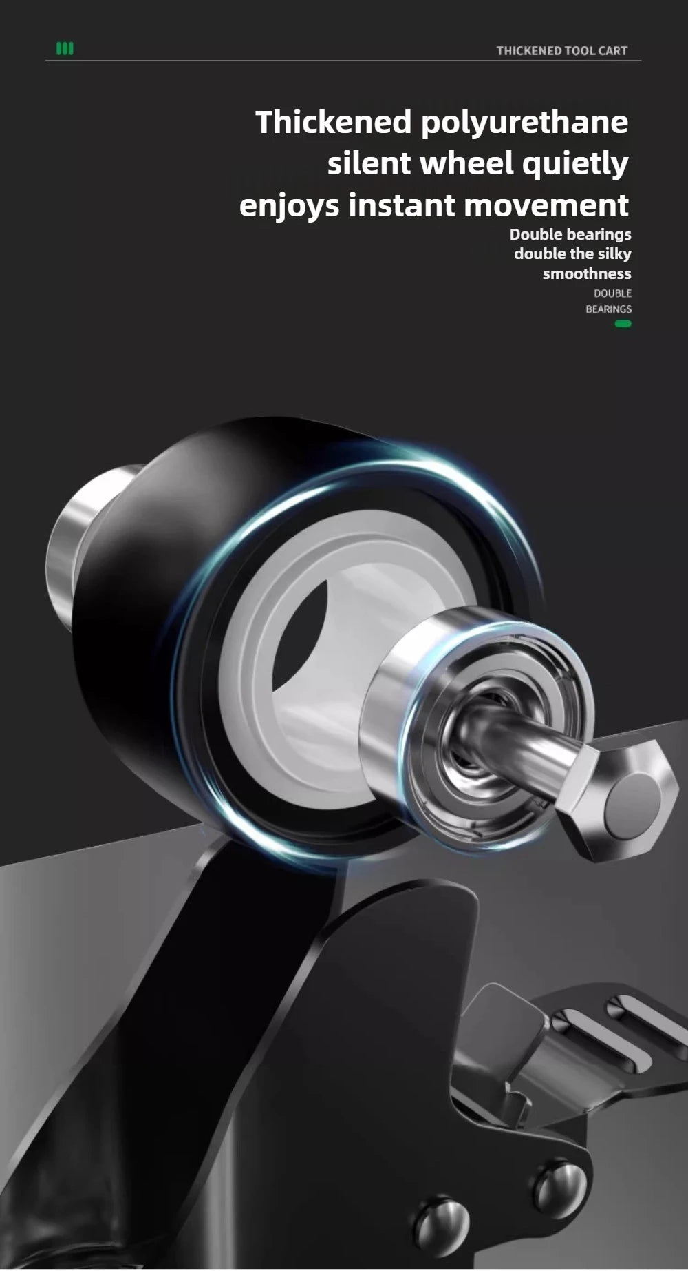 Chariot à Outils BaoLian avec Roues - Organisateur Atelier Garage