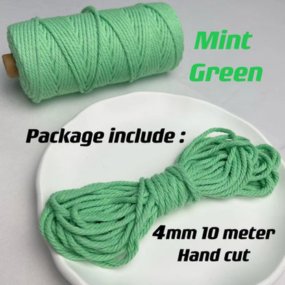 Corde en coton naturel 4mm pour macramé - 10m de créativité DIY