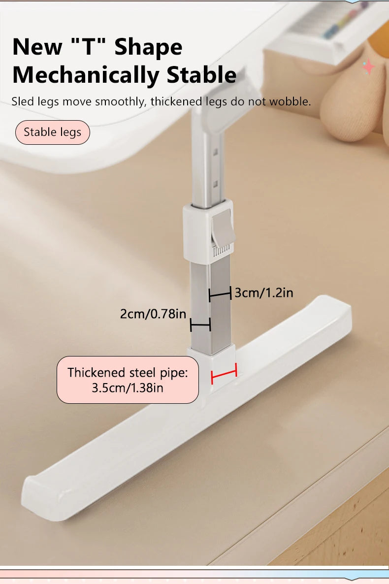 Bureau d'Ordinateur Pliable et Réglable pour Petite Espace