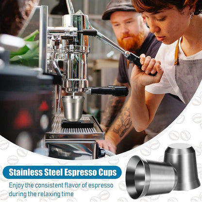 Tasse à expresso double paroi en acier inoxydable - Isolante et élégante