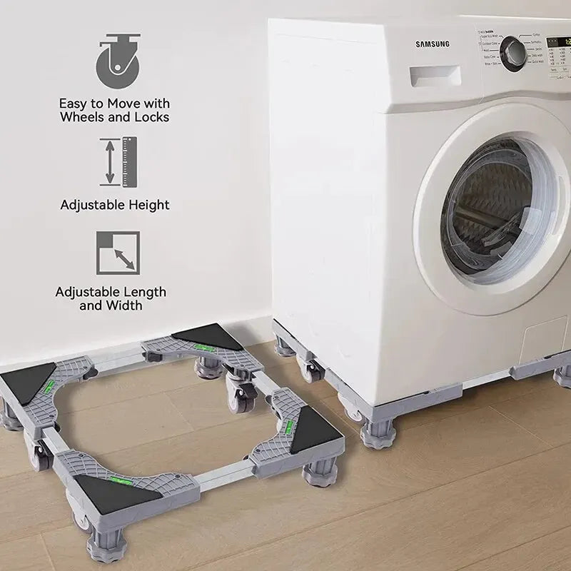 Base réglable multifonction pour lave-linge et réfrigérateur