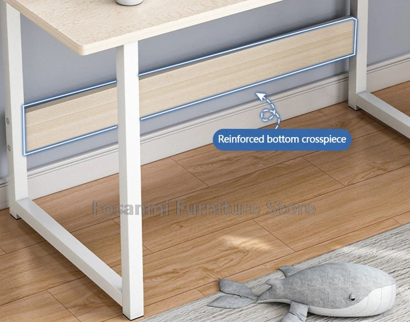 Bureau de jeu et d'étude avec rangement, coins arrondis