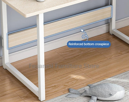 Bureau de jeu et d'étude avec rangement, coins arrondis