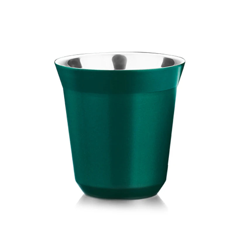 Tasse à expresso double paroi en acier inoxydable - Isolante et élégante
