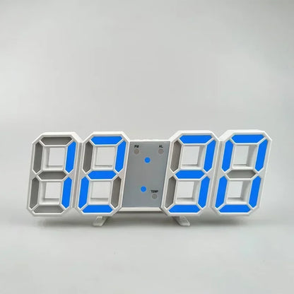 Réveil numérique LED 3D : Horloge murale avec date et température