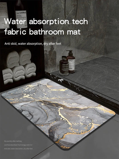 Tapis de Bain en Diatomite Antidérapant - Séchage Rapide & Lavable