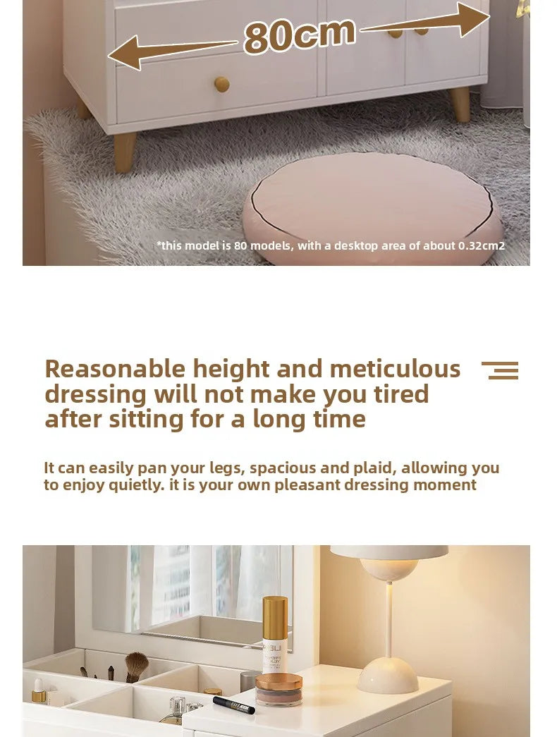 Coiffeuse moderne avec baie vitrée pour chambre à coucher