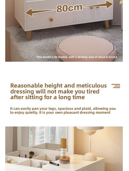 Coiffeuse moderne avec baie vitrée pour chambre à coucher