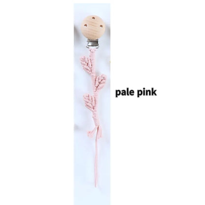 Porte-tétine en macramé et chanvre pour bébé - Tétine en coton artisanale