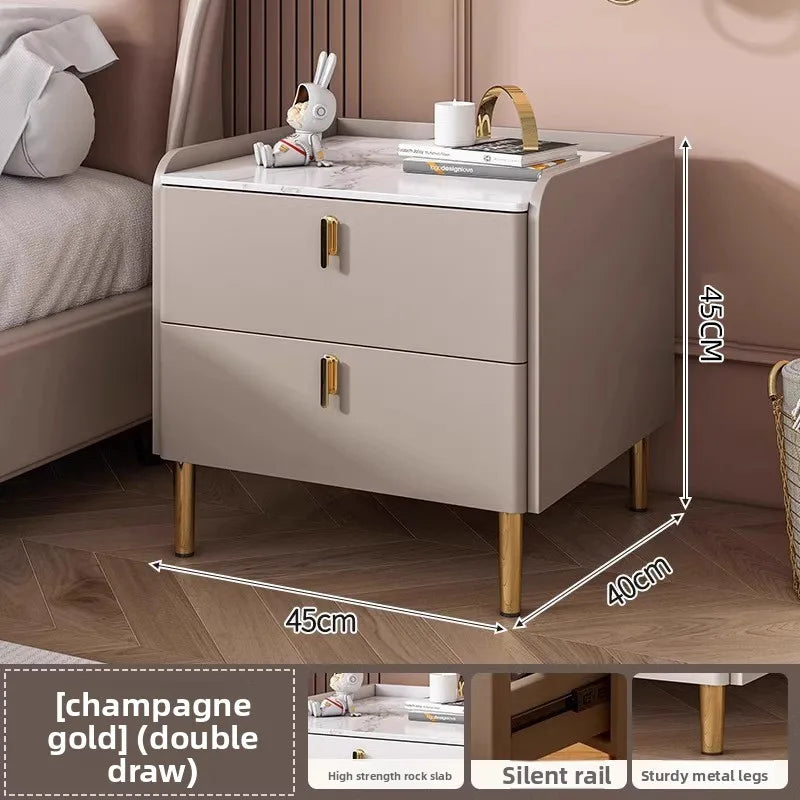 Table de chevet multifonctionnelle avec 3 tiroirs pour chambre