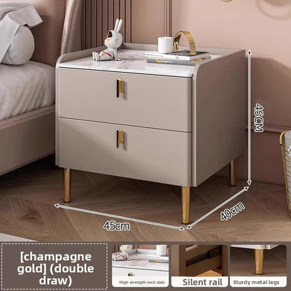 Table de chevet multifonctionnelle avec 3 tiroirs pour chambre