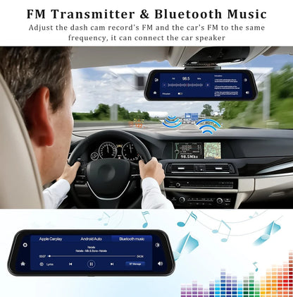 Dashcam 4K 3840P avec Carplay, GPS et WiFi - Caméra Voiture