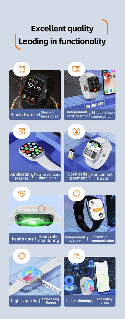 Montre CD99 5G AMOLED 2,29'' - Smartwatch avec caméra rotative