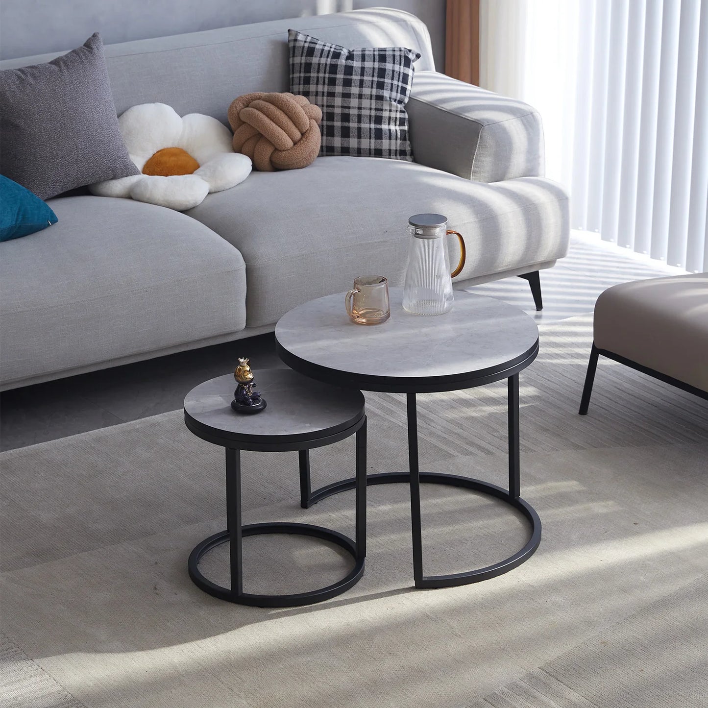 Table basse nordique 2 en 1 EGOONM - Design moderne et minimaliste