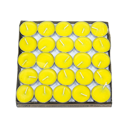 Bougies parfumées à la citronnelle - Lot de 50, anti-insectes et romantiques