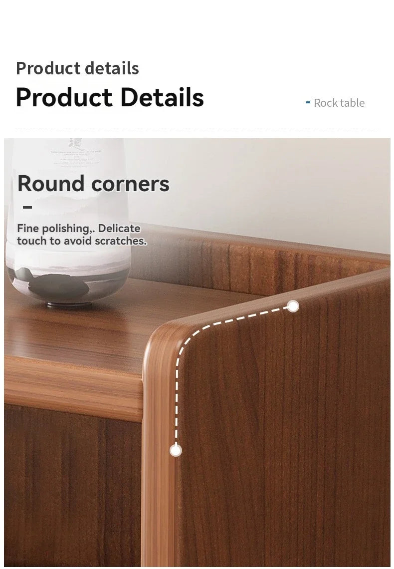 Armoire de chevet en bois massif pour petite chambre à coucher