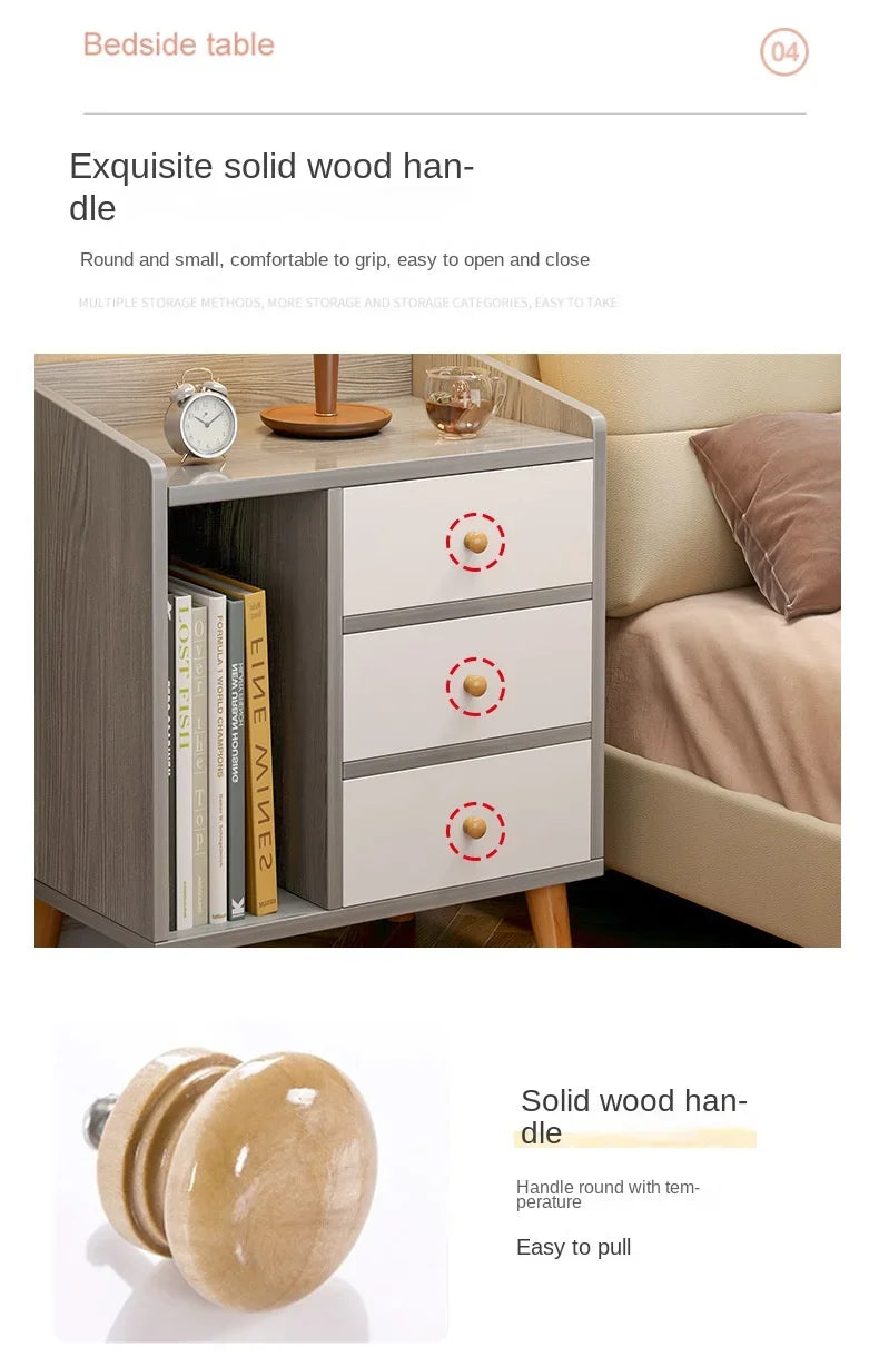 Armoire de Chevet Moderne en Bois Massif - Wuli House