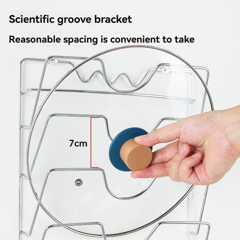 Support mural multifonction pour couvercles de casseroles - Cuisine