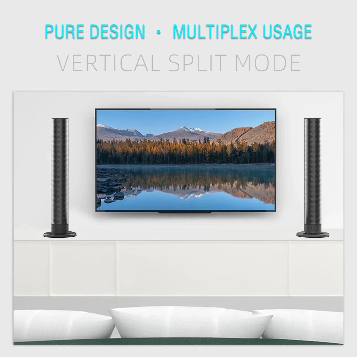 Barre de son 120W Home Cinéma Bluetooth 2 en 1 - Son Détaillé