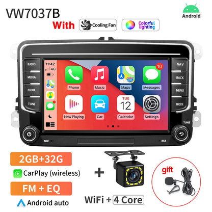 Autoradio GPS Android 13 pour VW, Skoda, Golf, Passat - 2Din