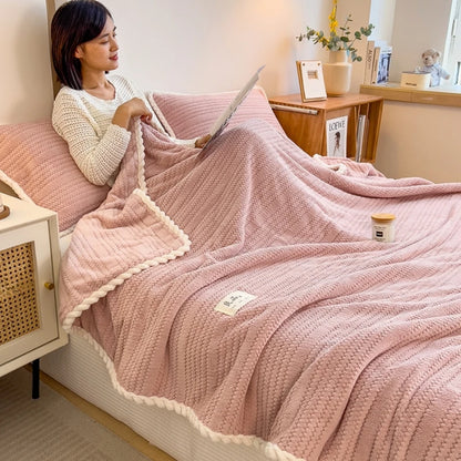 Couverture King Size à Carreaux - Chaude et Confortable pour Canapé