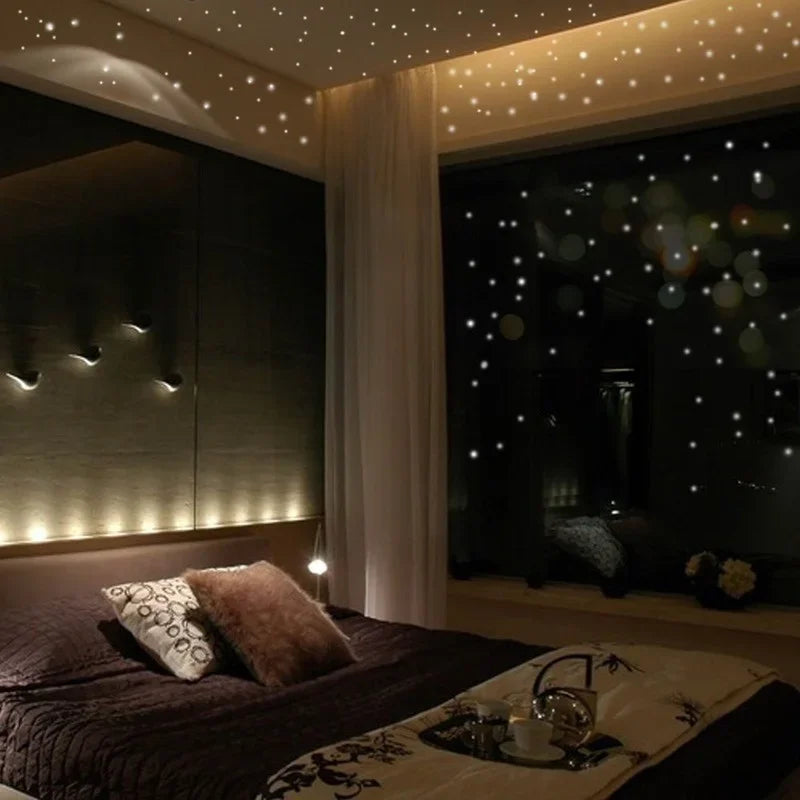 Autocollants muraux lumineux étoiles - 407 pièces pour chambre d'enfant