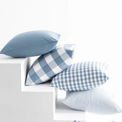 Taie d'oreiller LEEJOOM bleu clair pour bébé - Housse décorative 30x50 cm