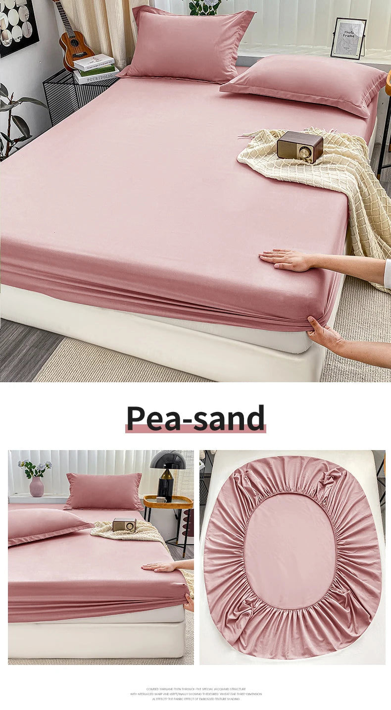 Drap-housse élastique antidérapant pour lits simples à King