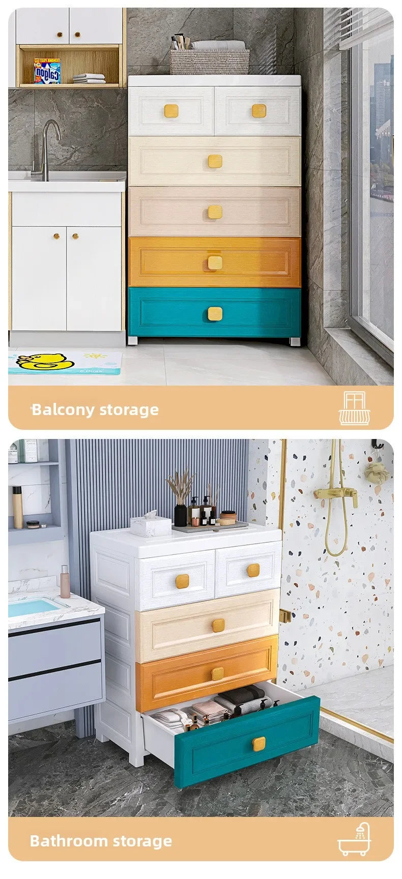 Armoire de rangement blanche à tiroirs - 50 casiers en plastique