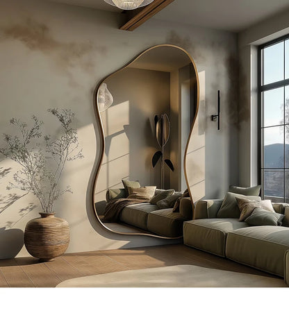 Miroir mural de luxe Xenomorph, grand miroir décoratif unique