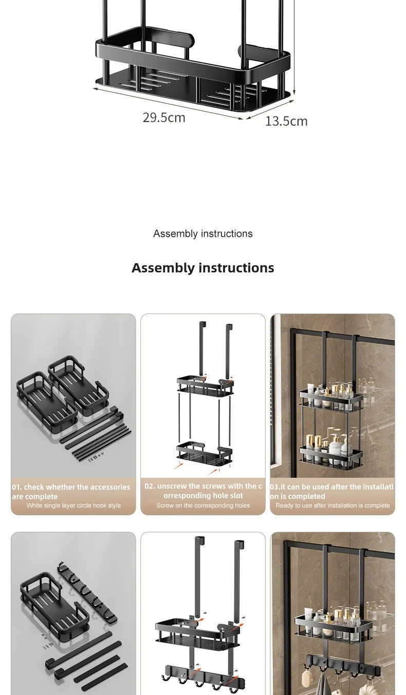 Organisateur de Toilette Mural pour Salle de Bain - Support Pratique