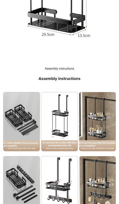 Organisateur de Toilette Mural pour Salle de Bain - Support Pratique
