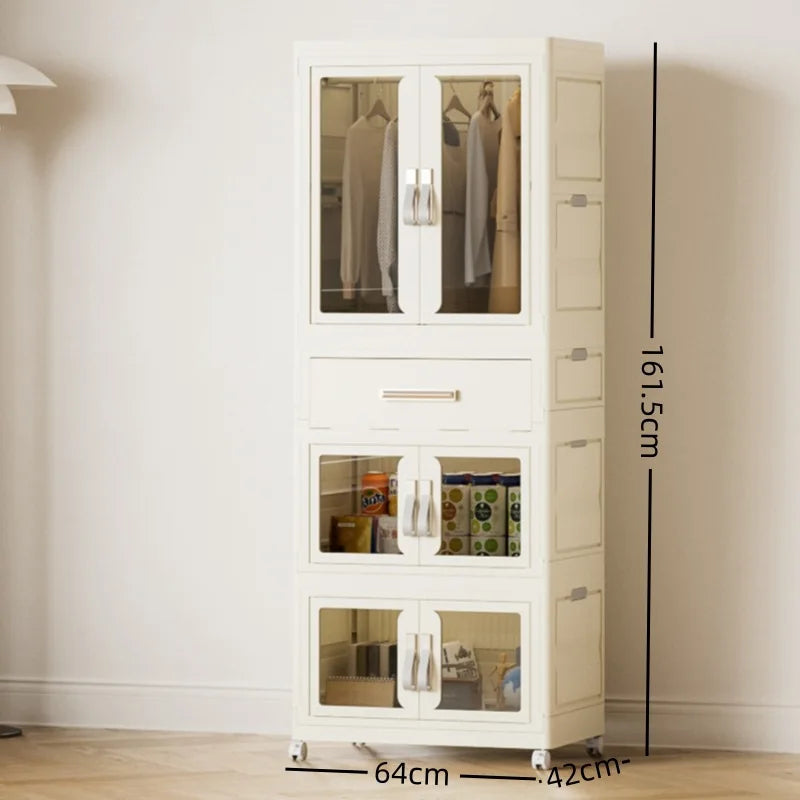 Armoire de rangement pliable multifonction pour vêtements et maison