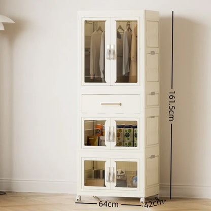 Armoire de rangement pliable multifonction pour vêtements et maison